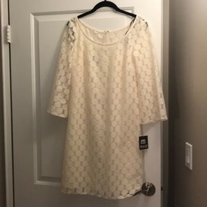 Size 2 ivory colored dress Never worn!!